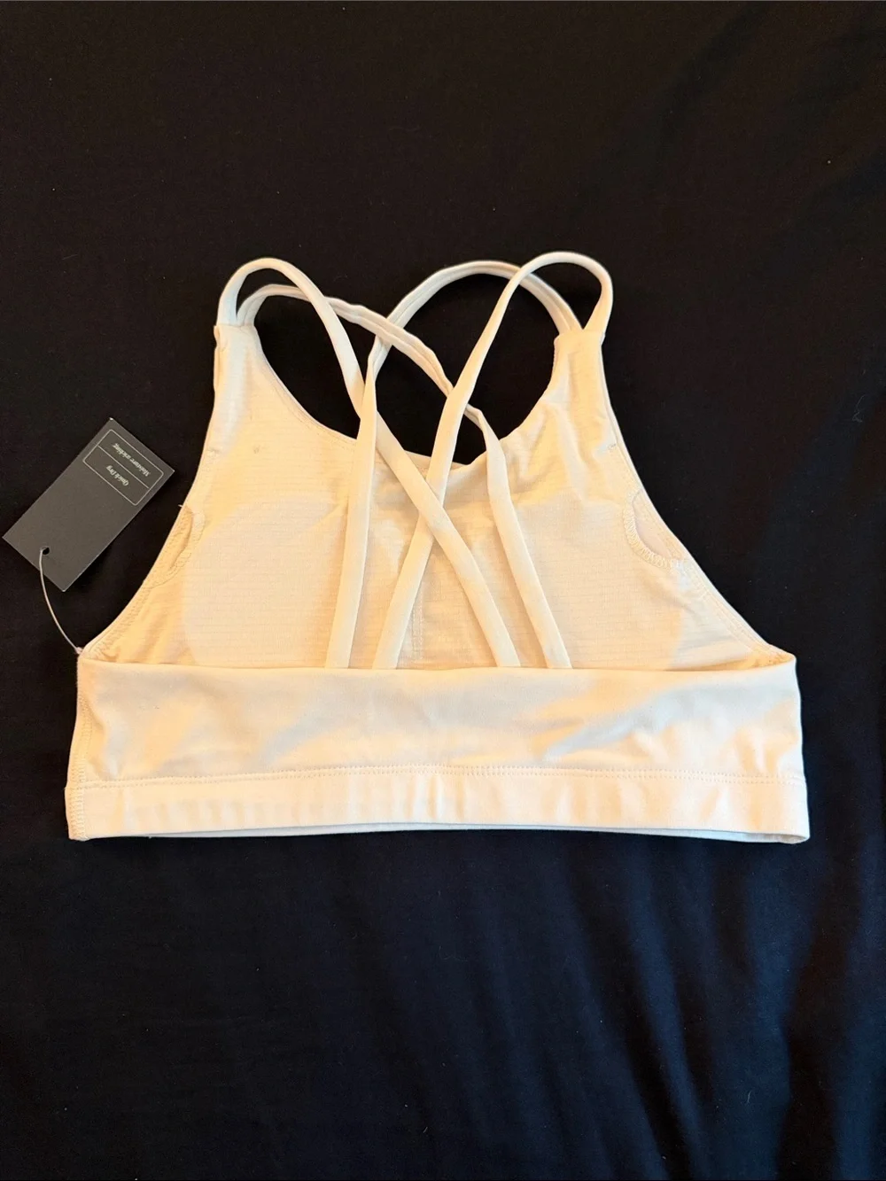 We Wander Kids Cream Strappy Sports Bralette with Removable Padding